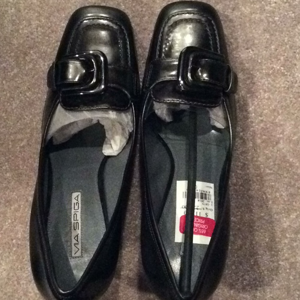 Via spiga brown heels Metallic Buckle 9m, nwt